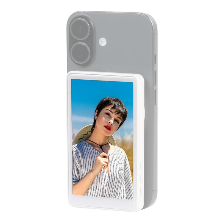 FEELWORLD MC4 Selfie Screen Monitor for Vlog Live Stream Magnetic Back Wireless Connection with Remote Control - White