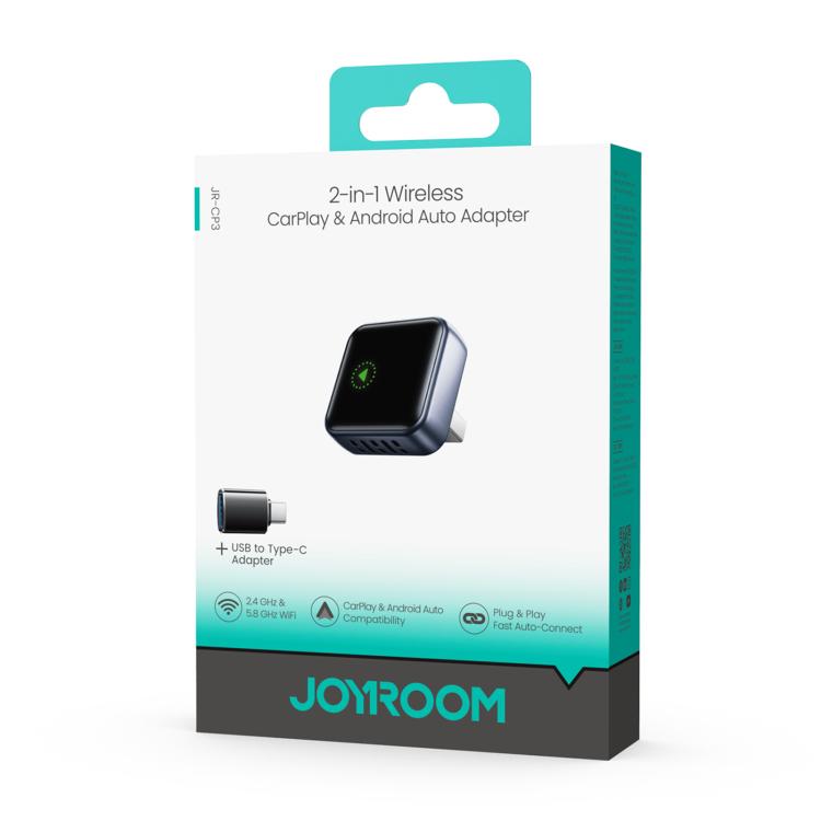 JOYROOM JR-CP3 CarPlay Series 2 in 1 CarPlay / Android Auto Wireless Adapter - Black