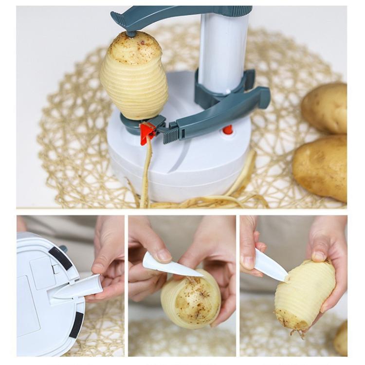 Multifunction Stainless Steel Electric Vegetables Fruit Peeler Automatic Peeling Machine, Plug:EU Plug