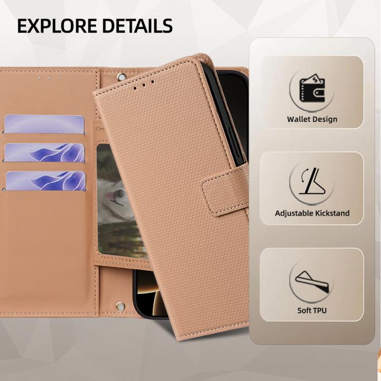 For Samsung Galaxy S26 5G Crossbody Chain Triangle Leather Phone Case