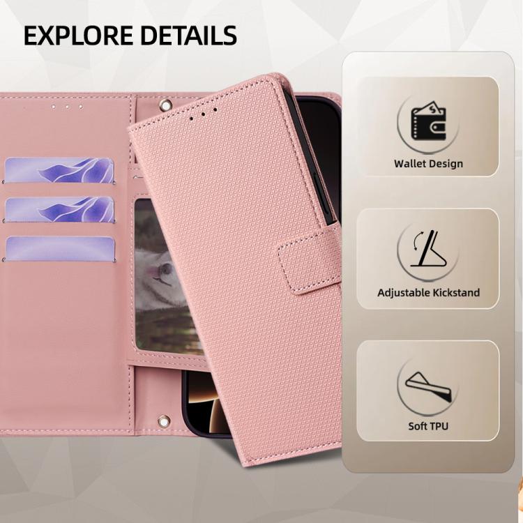 For Samsung Galaxy S26 5G Crossbody Chain Triangle Leather Phone Case