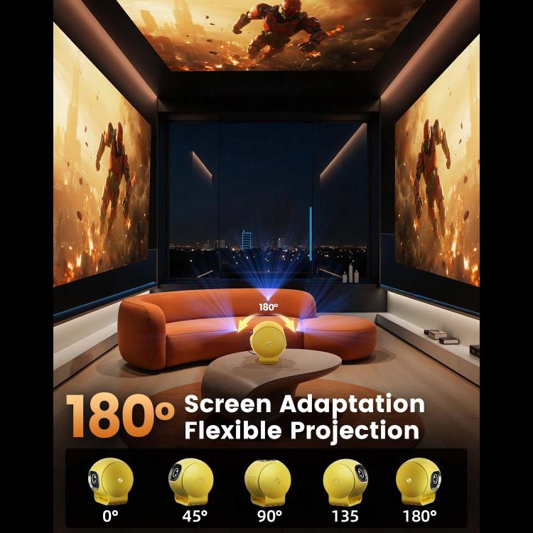 Q3 720P 150ANSI LCD Display Smart Projector, 1GB+8GB, Auto Focus, Plug:EU Plug