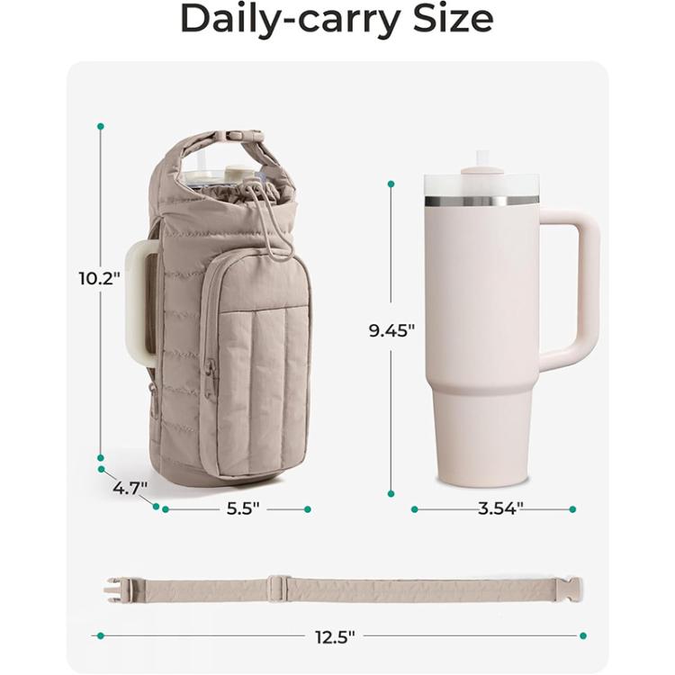 Outdoor Sports Portable Large-Capacity Insulated Crossbody Water Bottle Bag