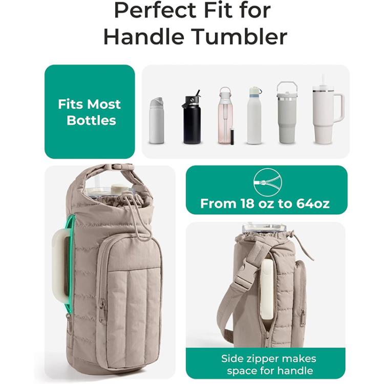 Outdoor Sports Portable Large-Capacity Insulated Crossbody Water Bottle Bag