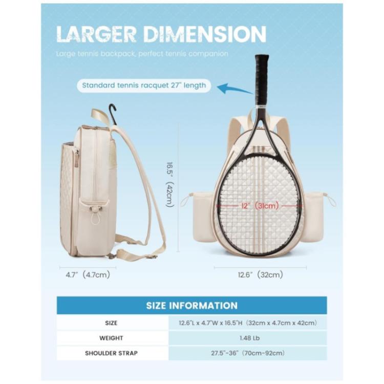 Outdoor Sports Training Double-Shoulder Tennis Crossbody Waterproof Bag