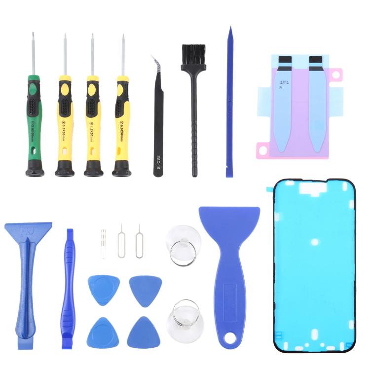 For iPhone 16 JIAFA JF-8182 21 in 1 Battery Adhesive + Waterproof Adhesive + Repair Tool Set