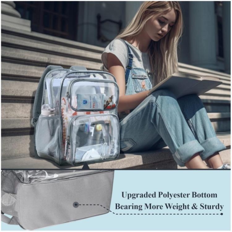 Transparent PVC Waterproof Double-Shoulder Backpack