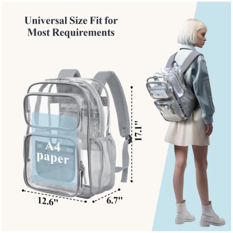 Transparent PVC Waterproof Double-Shoulder Backpack