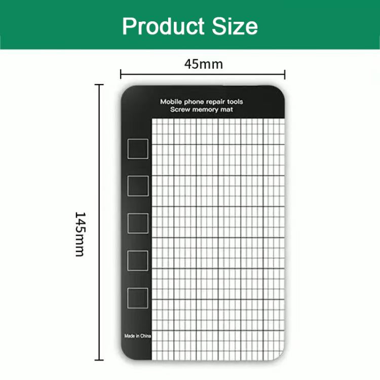 10pcs Anti-Loss Magnetic Screw Mat, Size:14.5 x 4.5cm