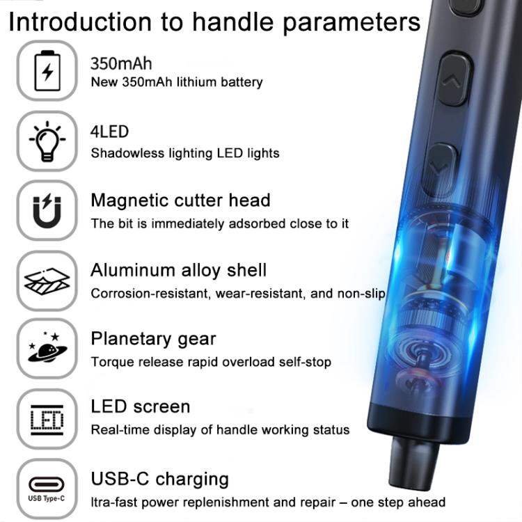 78 in 1 Precision Electric Screwdriver Kit with 5 Torque Levels / 4 LED Lights