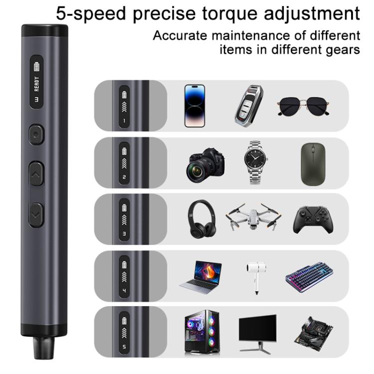 78 in 1 Precision Electric Screwdriver Kit with 5 Torque Levels / 4 LED Lights