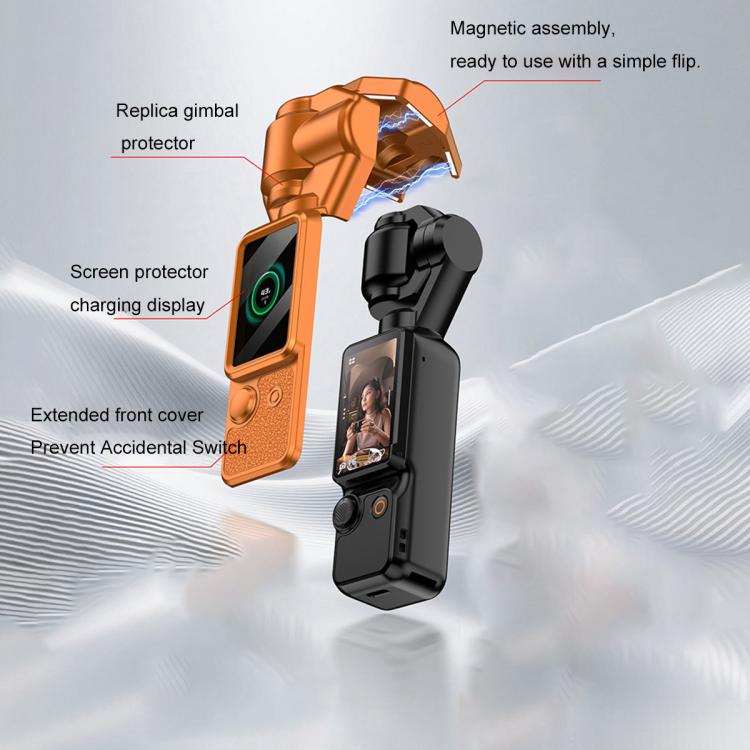 For DJI OSMO Pocket 3 GKK Gimbal Cover Screen Magnetic Full Cover with Strap