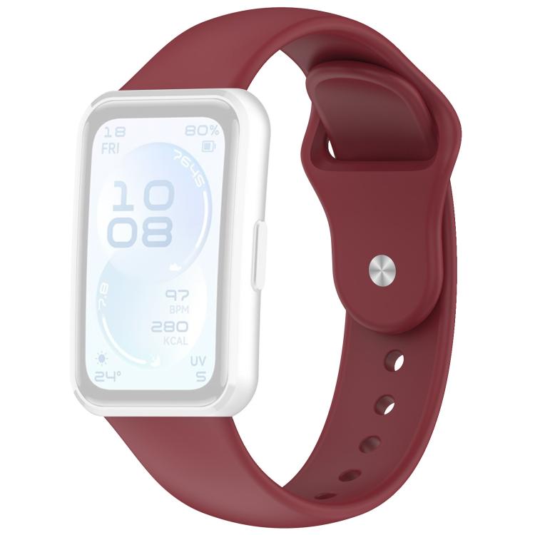 For Huawei Band 11 Pro / 11 xDfind Solid-Color Reverse Buckle Silicone Watch Band