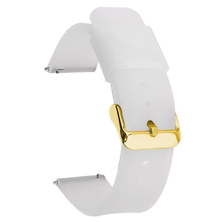 12mm xDfind Stainless Steel Gold Pin Buckle Solid Color Silicone Waterproof Watch Band