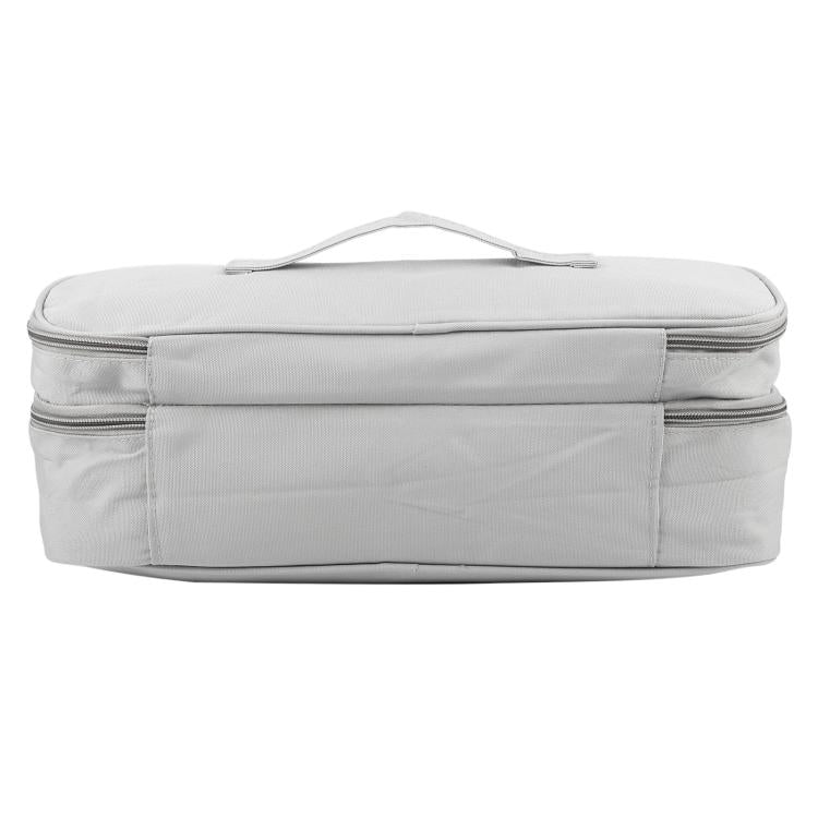 Multifunctional Nylon Waterproof Storage Bag Portable Dual-Layer Cosmetic Bag - Gray