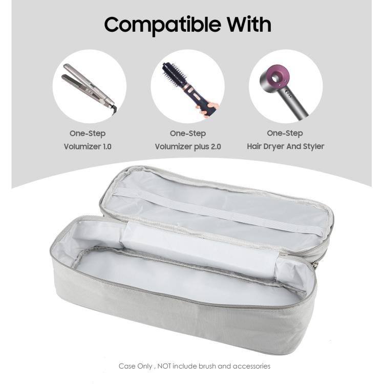 Multifunctional Nylon Waterproof Storage Bag Portable Dual-Layer Cosmetic Bag - Gray
