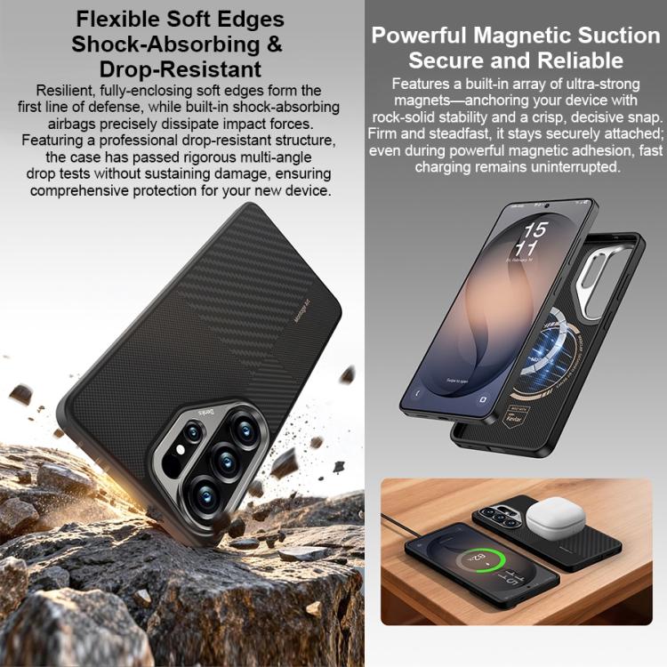 For Samsung Galaxy S26 Ultra 5G Benks Montage MagSafe Shockproof Phone Case - Black
