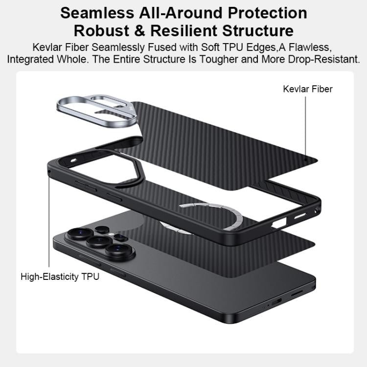 For Samsung Galaxy S26 Ultra 5G Benks 600D Kevlar Fiber MagSafe Shockproof Phone Case - Black