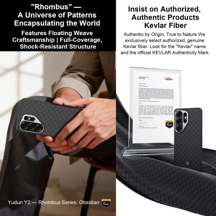For Samsung Galaxy S26 Ultra 5G Benks Y2 Kevlar All-inclusive MagSafe Magnetic Diamond Phone Case - Black