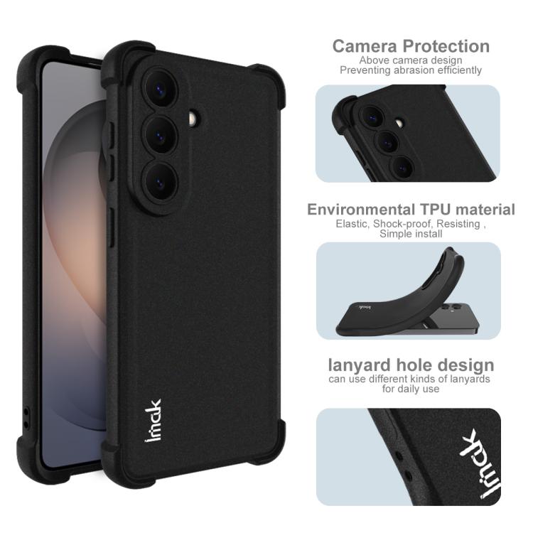 For Samsung Galaxy S26+ 5G imak Shockproof Airbag TPU Phone Case - Matte Black