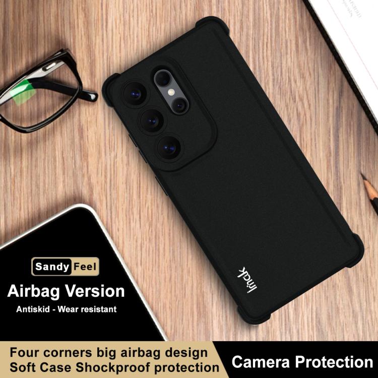 For Samsung Galaxy S26 Ultra 5G imak Shockproof Airbag TPU Phone Case - Matte Black