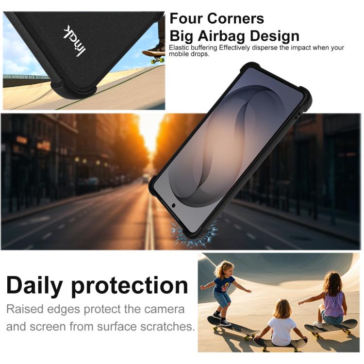For Samsung Galaxy S26 Ultra 5G imak Shockproof Airbag TPU Phone Case - Matte Black