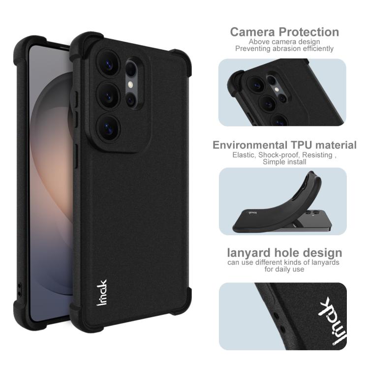 For Samsung Galaxy S26 Ultra 5G imak Shockproof Airbag TPU Phone Case - Matte Black