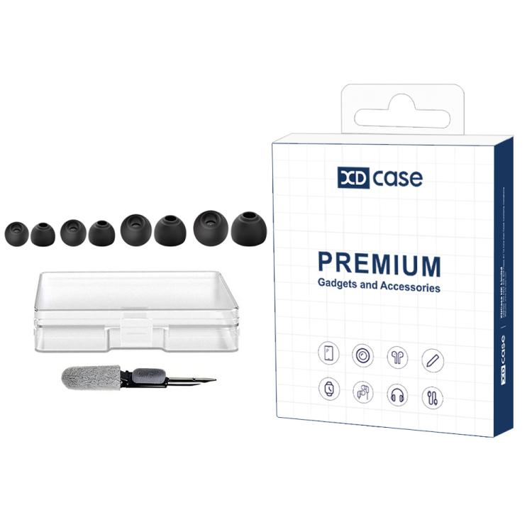 For Sennheiser Momentum 4 XDcase 4 Pairs Replacement Silicone Ear Tips Kit, XS/S/M/L Size, Cleaning Brush Color Random