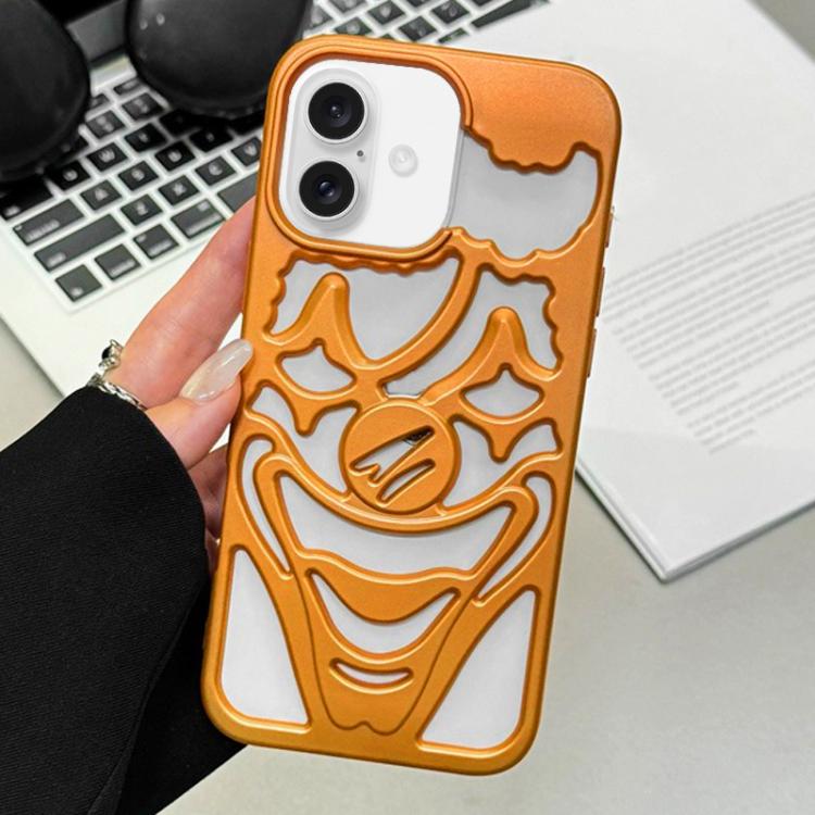 For iPhone 17 Oil Spraying Hollow Out Clown Heat Dissipation TPU Phone Case
