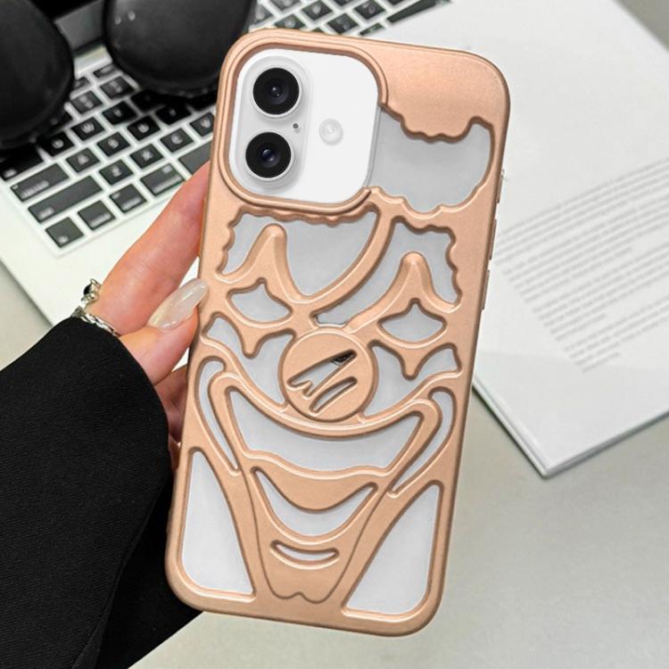 For iPhone 17 Oil Spraying Hollow Out Clown Heat Dissipation TPU Phone Case