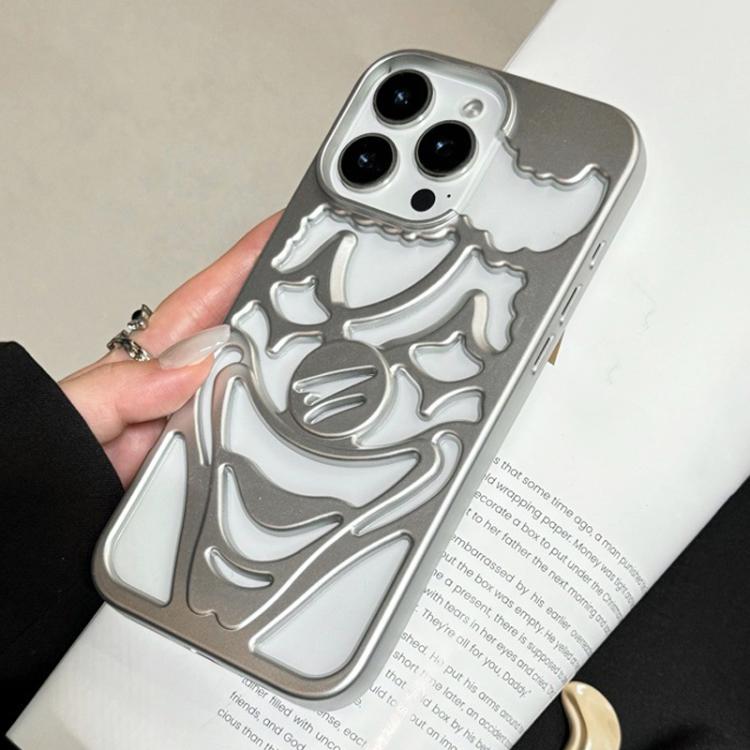 For iPhone 15 Pro Max Oil Spraying Hollow Out Clown Heat Dissipation TPU Phone Case
