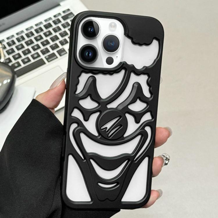 For iPhone 14 Pro Max Oil Spraying Hollow Out Clown Heat Dissipation TPU Phone Case