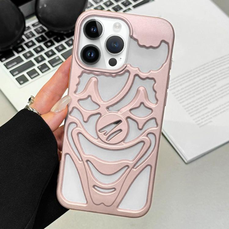 For iPhone 14 Pro Max Oil Spraying Hollow Out Clown Heat Dissipation TPU Phone Case