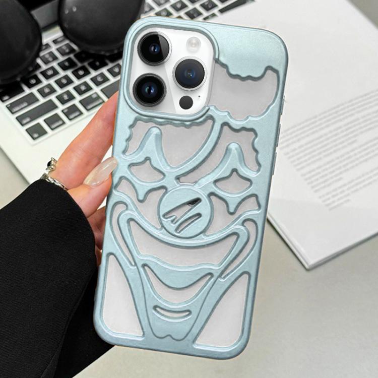 For iPhone 14 Pro Max Oil Spraying Hollow Out Clown Heat Dissipation TPU Phone Case