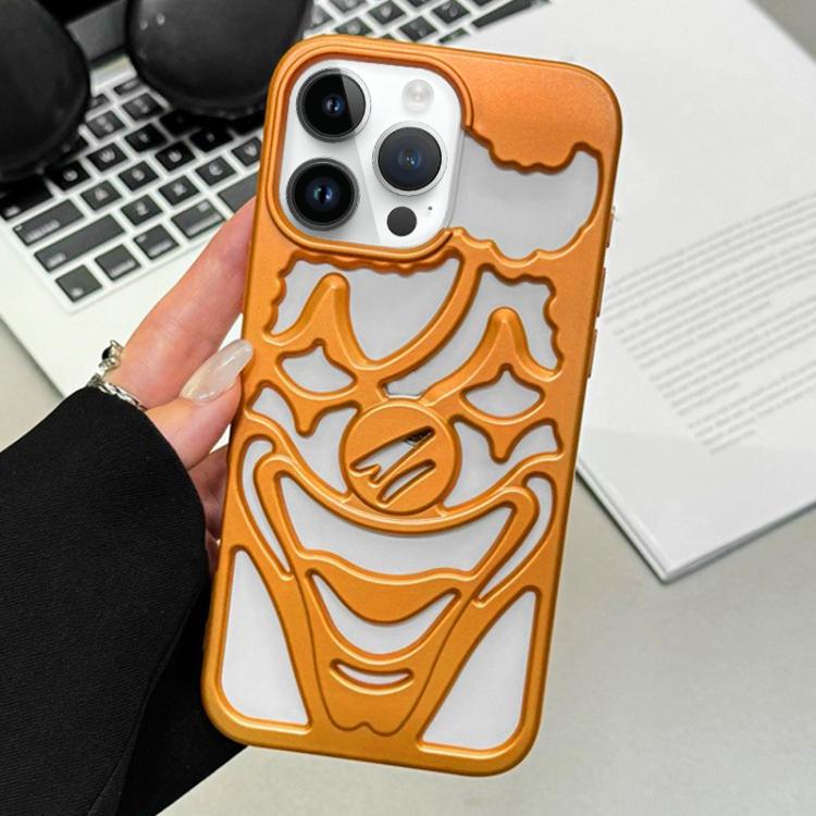 For iPhone 13 Pro Oil Spraying Hollow Out Clown Heat Dissipation TPU Phone Case