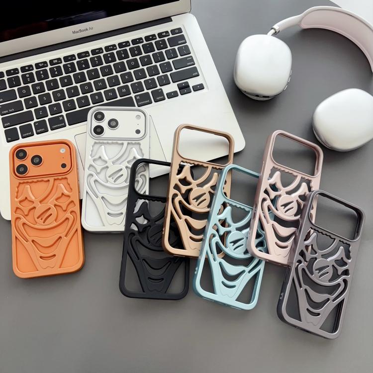 For iPhone 13 Pro Max Oil Spraying Hollow Out Clown Heat Dissipation TPU Phone Case
