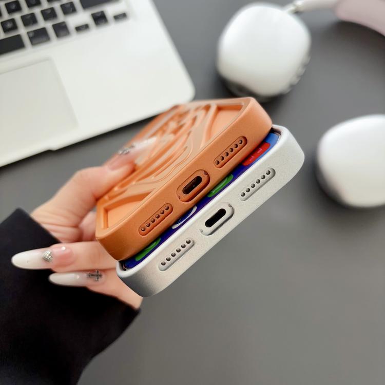 For iPhone 14 Pro Max Oil Spraying Hollow Out Clown Heat Dissipation TPU Phone Case
