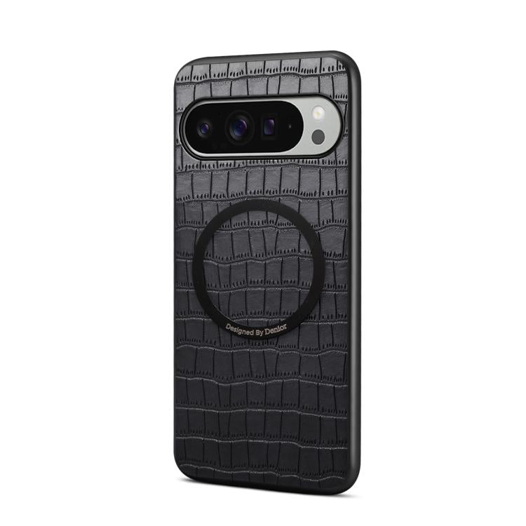 For Google Pixel 10 Pro XL Denior A09 Crocodile Texture PU Vegan Leather Magnetic Phone Case