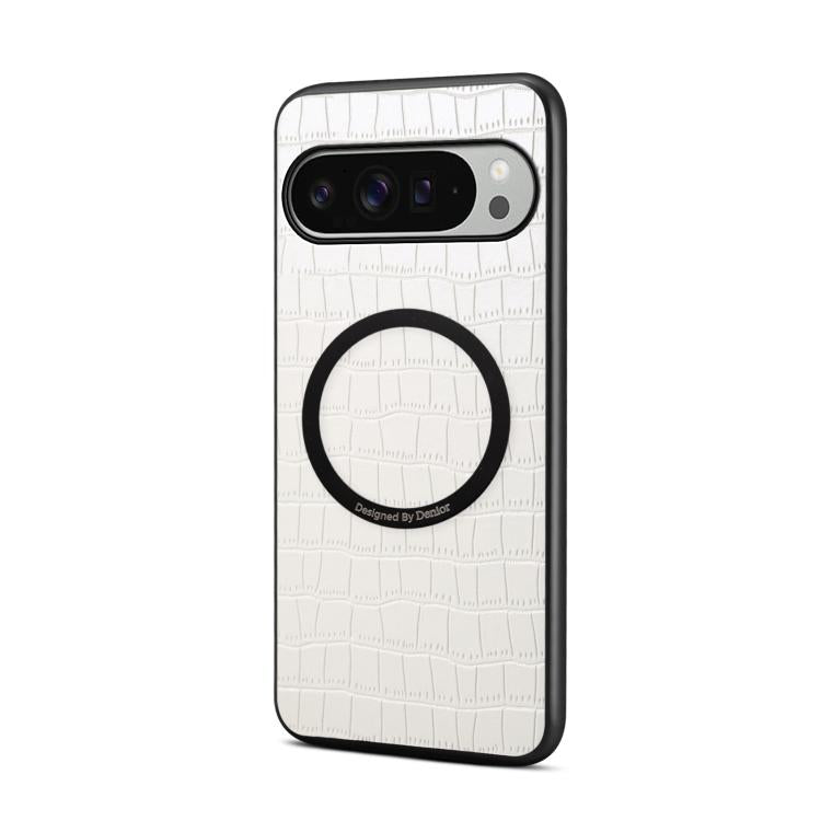 For Google Pixel 10 Pro XL Denior A09 Crocodile Texture PU Vegan Leather Magnetic Phone Case