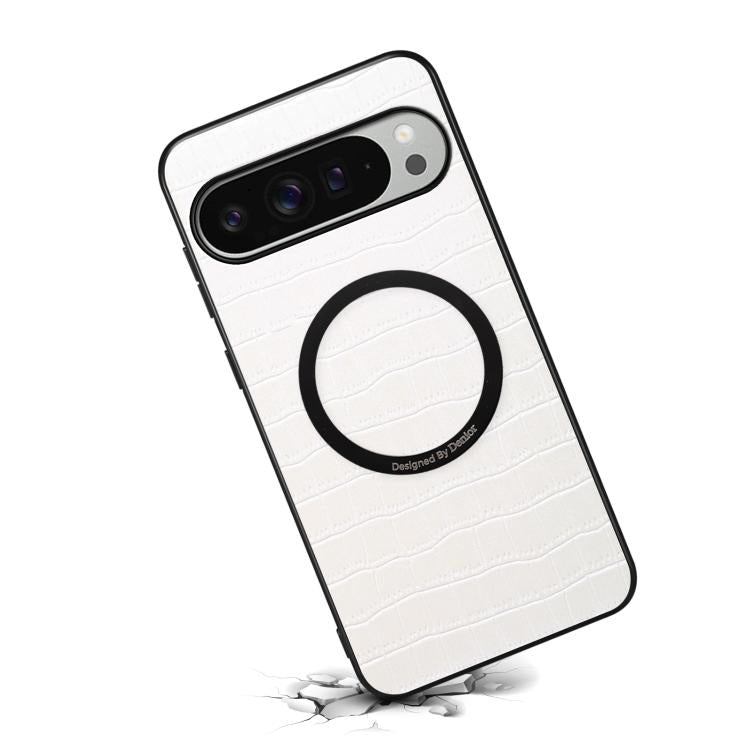 For Google Pixel 10 Pro XL Denior A09 Crocodile Texture PU Vegan Leather Magnetic Phone Case
