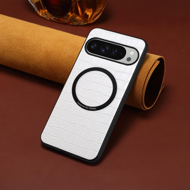 For Google Pixel 10 Pro XL Denior A09 Crocodile Texture PU Vegan Leather Magnetic Phone Case