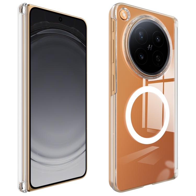 For OPPO Find  N6 Scratchproof PC Magnetic Shaft MagSafe Phone Case - Transparent