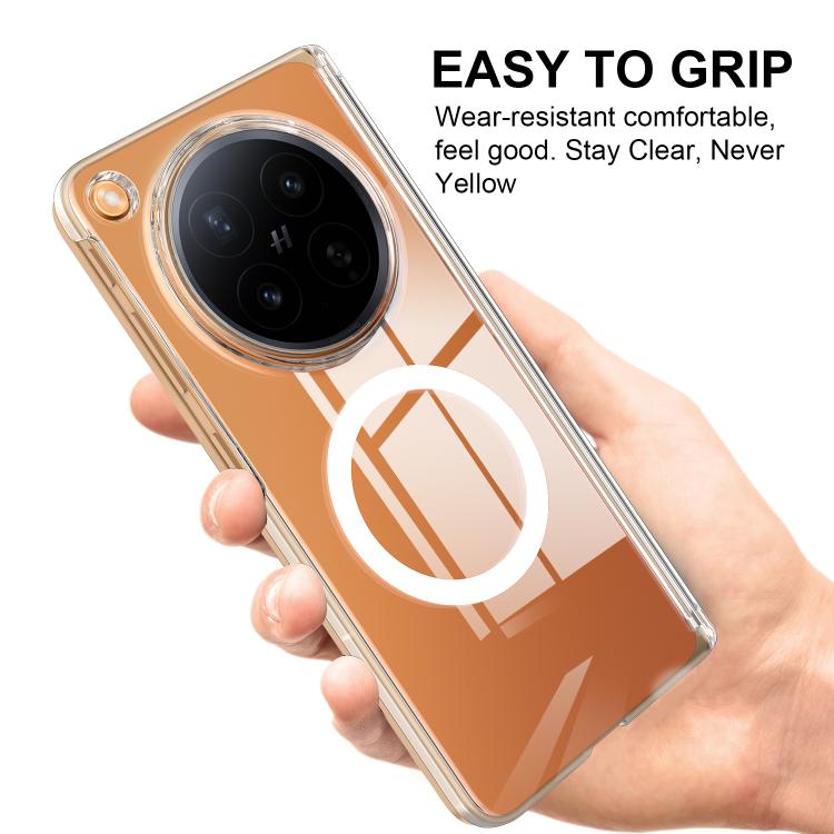 For OPPO Find  N6 Scratchproof PC Magnetic Shaft MagSafe Phone Case - Transparent