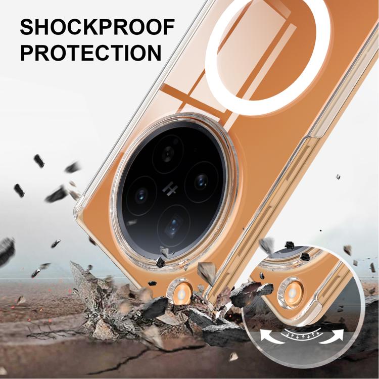 For OPPO Find  N6 Scratchproof PC Magnetic Shaft MagSafe Phone Case - Transparent