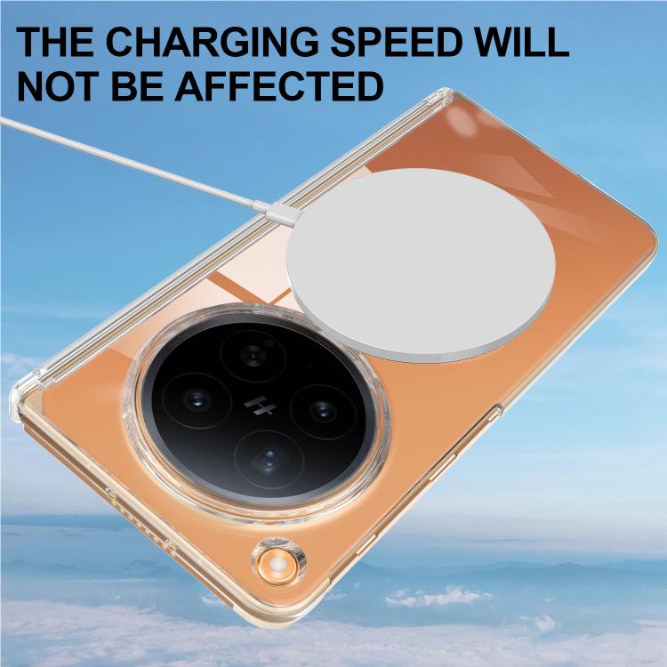 For OPPO Find  N6 Scratchproof PC Magnetic Shaft MagSafe Phone Case - Transparent