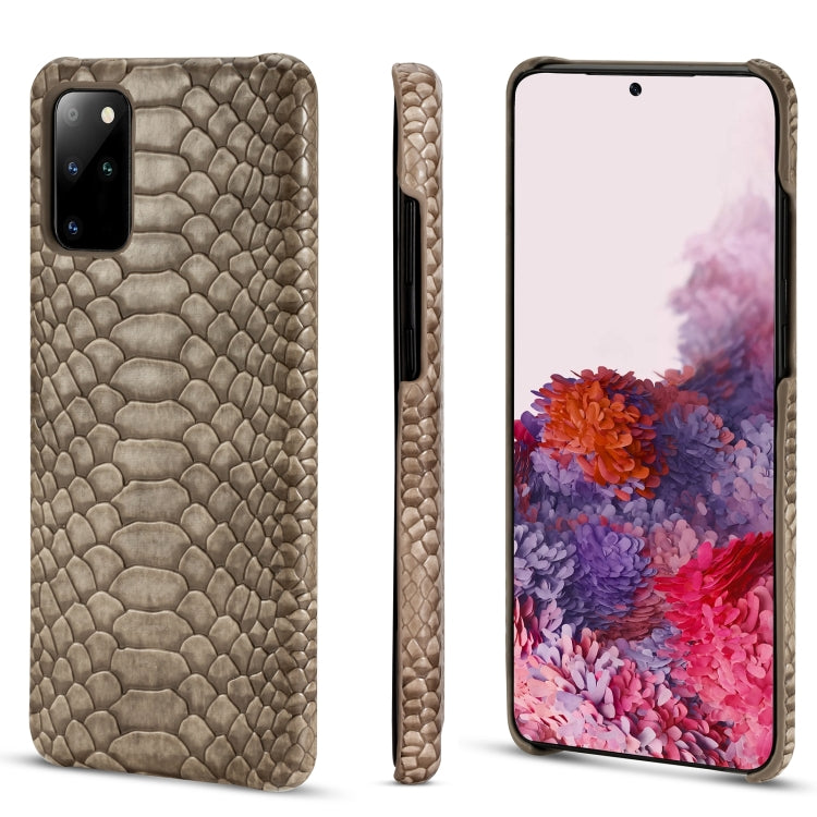 For Samsung Galaxy S20 Snakeskin Texture PC + PU Case