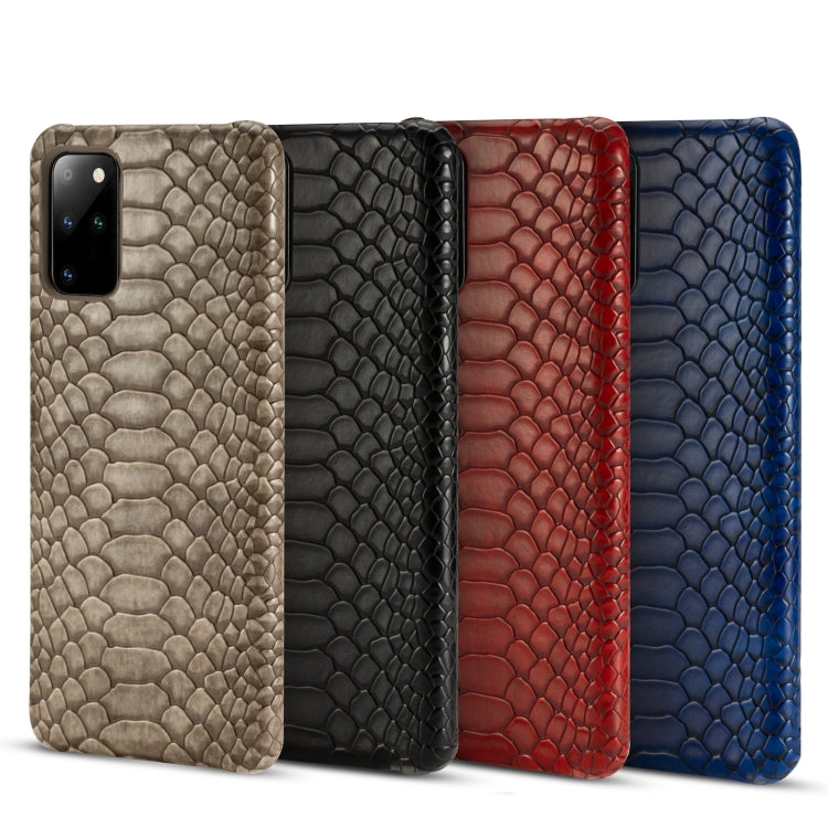 For Samsung Galaxy S20 Snakeskin Texture PC + PU Case