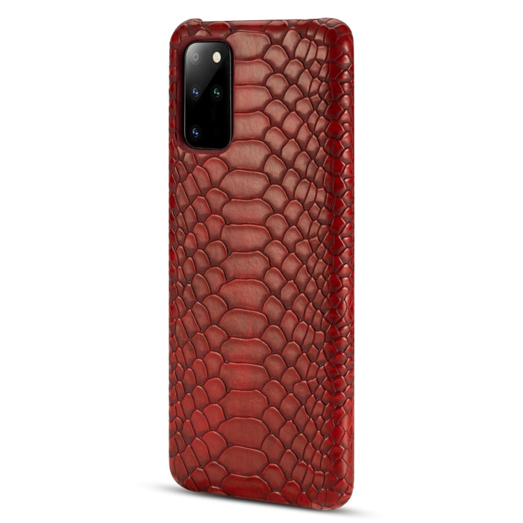 For Samsung Galaxy S20+ Snakeskin Texture PC + PU Case