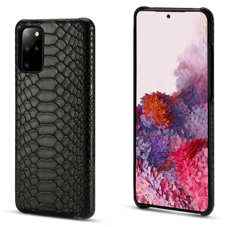 For Samsung Galaxy S20+ Snakeskin Texture PC + PU Case