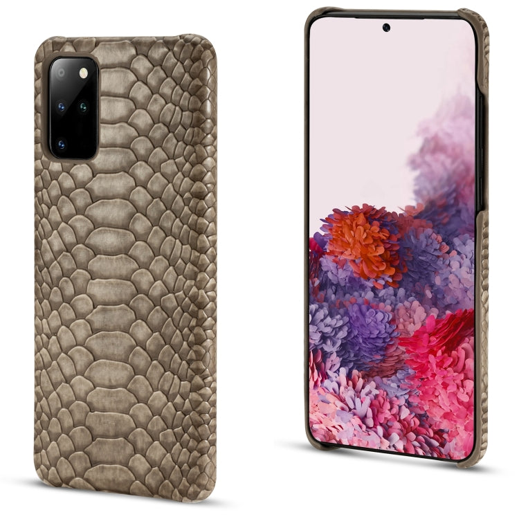 For Samsung Galaxy S20 Ultra Snakeskin Texture PC + PU Case